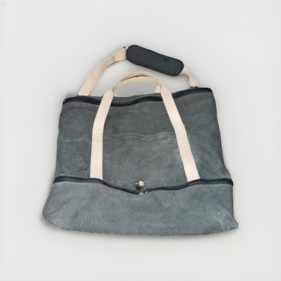 Lo & Sons Catalina Deluxe Weekender Bag Cotton Canvas Green Zipper Travel