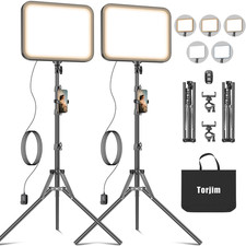 12'' LED Video Light Kit  High Brightness  5 Lighting Modes  3000-6500K Studi