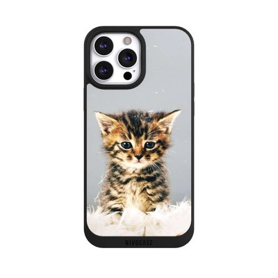 Handyhülle für Apple iPhone 13 Pro Max Feder Haustier Katze