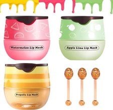 3 PCS Honeybalm, Honey Balm UK Lips, Honeybalm Lip Scrub Exfoliator, Moisturizi
