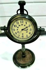 Nautical Vintage Collectible Maritime Antique Brass Desk Clock Table Watch