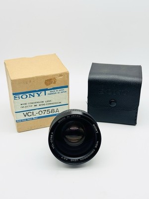 NEW Vintage NOS SONY VCL-0758A Wide Conversion Lens X0.7 Protective Case H4