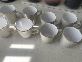 Denby Mugs X10 Natural/ White Vgc