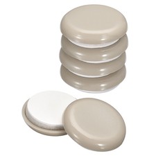 8Pcs Furniture Sliders 1 1/4" Plastic Self-adhesive Round Sliding Pads Grey