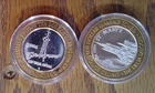 Lot of 2 Casino $10 Silver Strike Strikes .600 per ounce of .999 each (001)