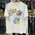 1994 Itchy & Scratchy "The Meat Grinder" Washed T-Shirt White L