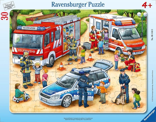 Ravensburger Kinderpuzzle Spannende Berufe Rahmenpuzzle Ab 4 Jahren 30 Teile-image
