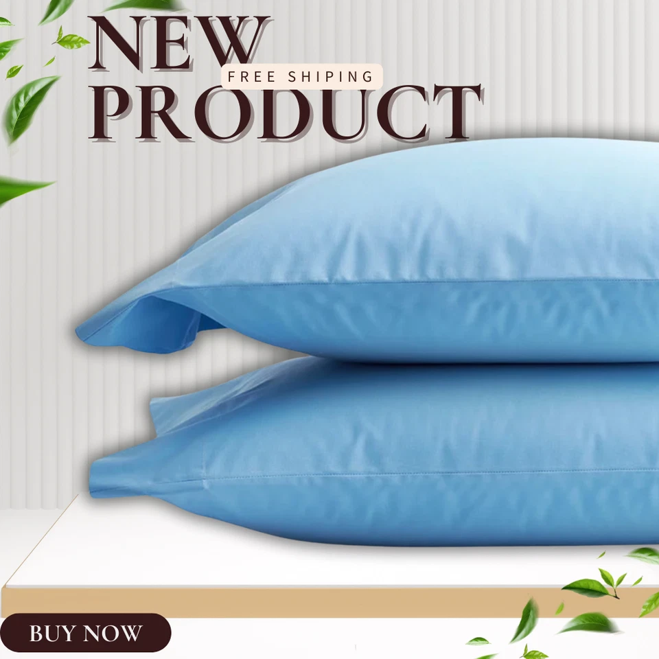 NEW The Company Store Classic Cool Organic Cotton Percale Solid Bed Sheet Set - Image 2 of 3