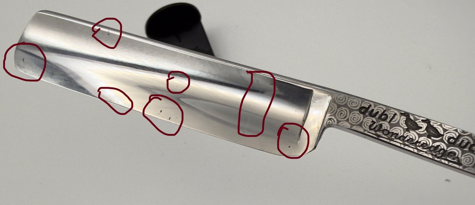 Vintage Dubl Duck Pearlduck 9/16 Round Point Wonderedge Straight Razor