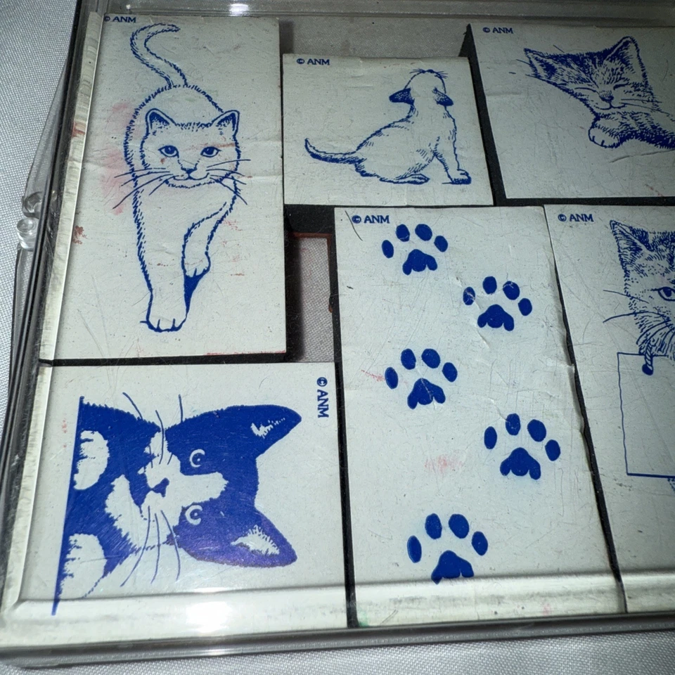 Estampillas de goma de gato de colección de los años 80/90 maestro artista tema gatitos mixtos Foto 2 de 4
