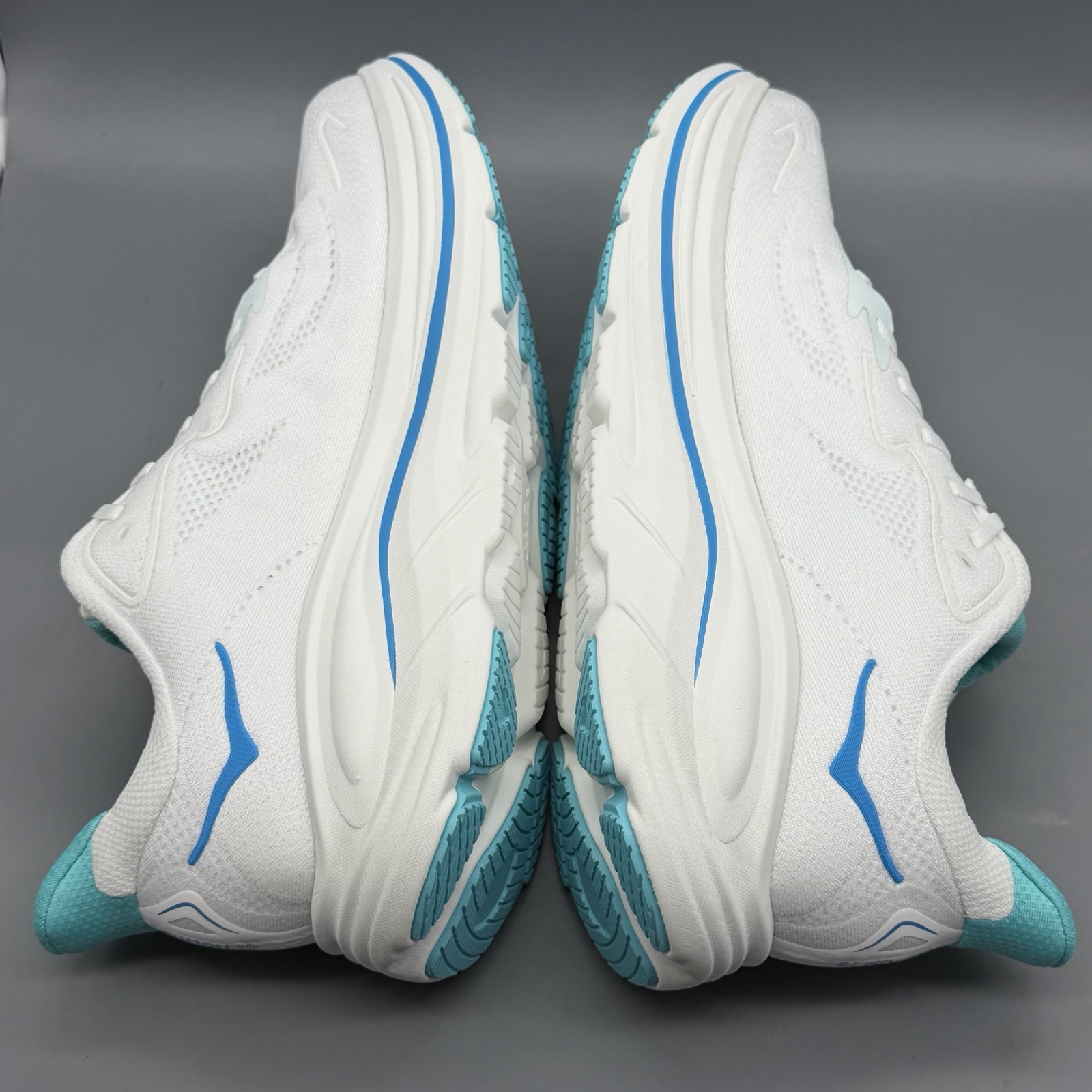 Hoka One One Clifton 10 Men’s 14 D Running Shoes Gym Training White Skyward Blue thumbnail 5