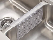 Mat Protector Double Sink Divider Clear Kitchen Dish Safe Durable Grips Saddle