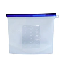 7Penn Silicone Food Storage Bag 1500mL - 1pk Blue 9.3 x 7.6in Reusable Food Bags