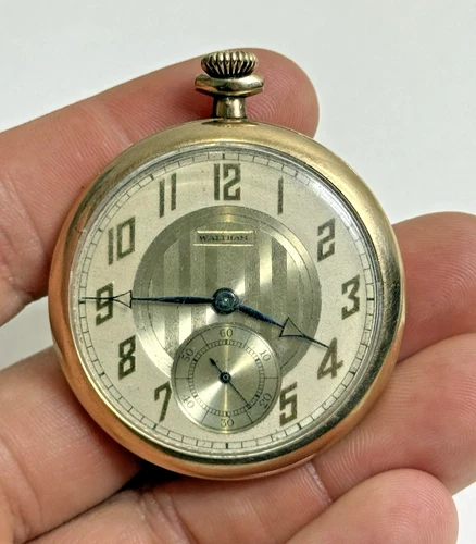 Antique Waltham 15 Jewels Gold Tone Pocket Watch Wadsworth Referee Working
