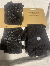 De Marchi Italy Leggero Granfondo Cycling Gloves Black Medium Small nwt