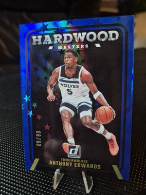 2024-25 Panini Donruss #5 Anthony Edwards Hardwood Masters Blue  /99 Wolves