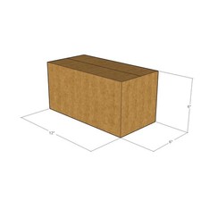 15 12x6x6 Kraft Brown Corrugated Shipping Boxes 44 ECT Single-Wall New