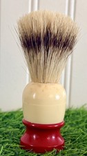 Vintage Ever-Ready 100 Sterlized Shaving Brush Red Beige Handle