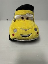 Disney Pixar Cars Luigi Plush 7  Yellow Fiat Stuffed Toy Disney Store Exclusive