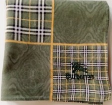 USED HANDKERCHIEF COTTON VINTAGE BANDANA CLASSIC ART PLAIDS  CHECKS 21" SCARF