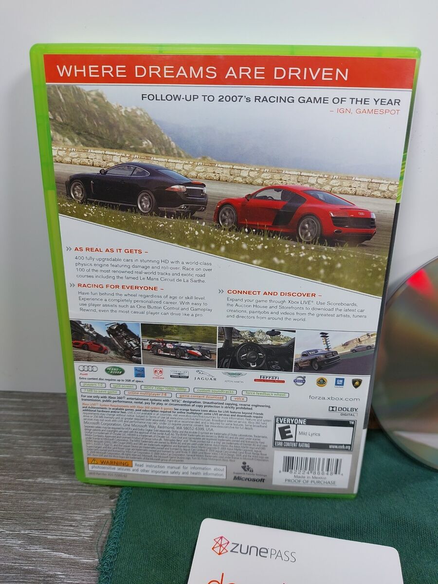 Forza Motorsport 3 (Microsoft Xbox 360, 2009) W/ Manual & Tested