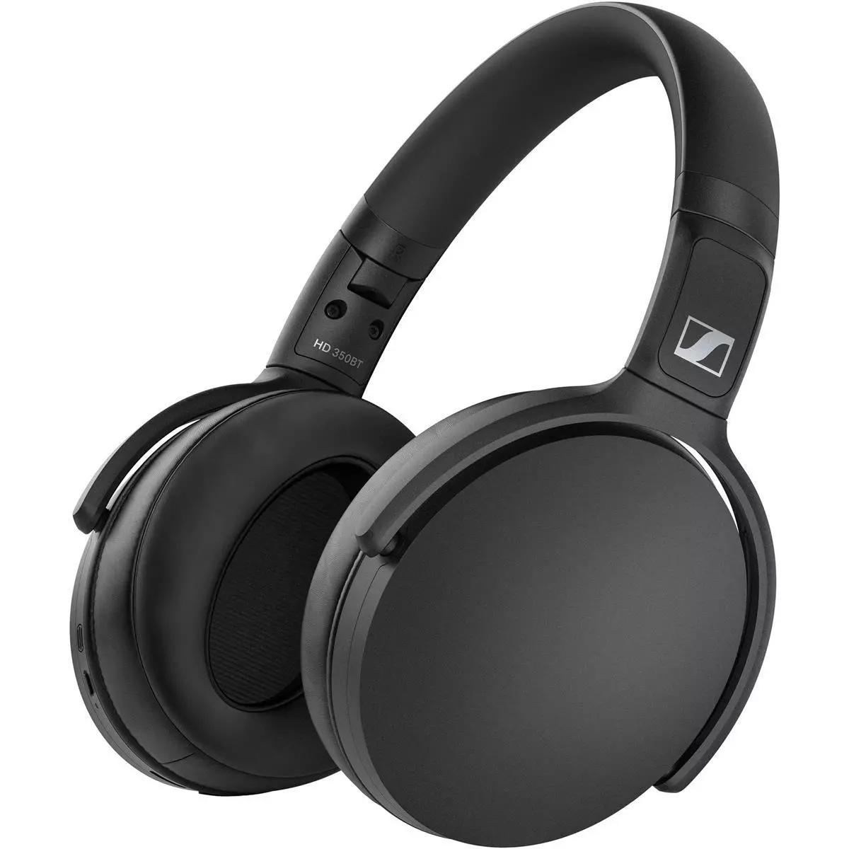 Sennheiser HD 350BT Wireless Closed-Back Around-Ear Headphone with Mic,  Black 508384