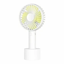 3 Speeds USB Caynel Portable Mini Handheld Electric Fan Rechargeable Pearl White