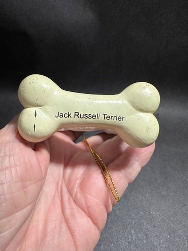 Jack Russell Terrier ornamento per cani in piedi su resina ossea - Foto 7 di 7