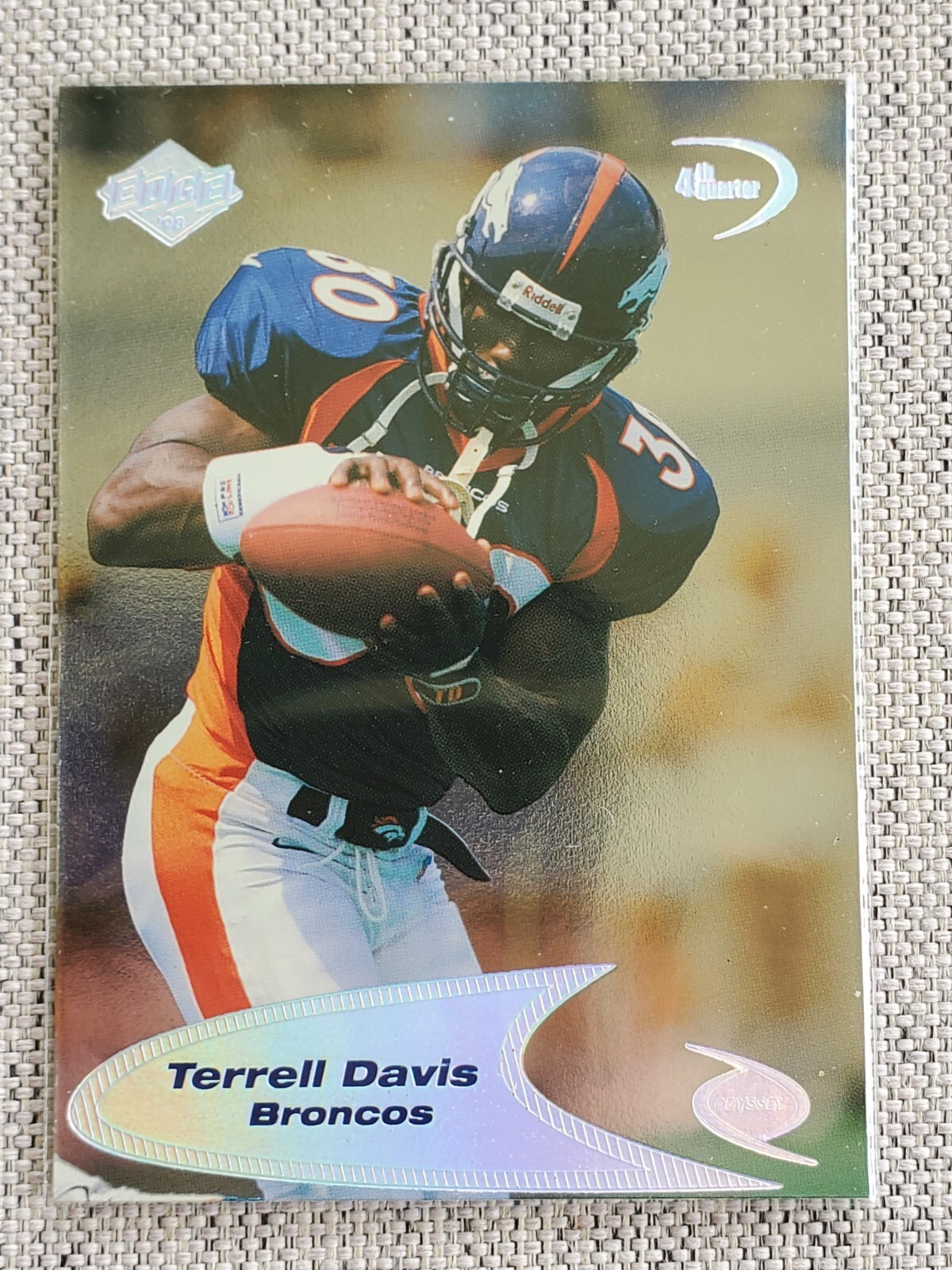 TERRELL DAVIS 1998 COLLECTOR'S EDGE ODYSSEY FOOTBALL CARD #236S DENVER BRONCOS