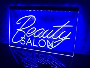 Beauty Salon Hair Nails OPEN NR LED Neon Light Sign RGB Multi-Color Home Decor