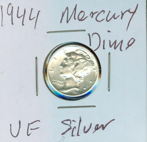 1944  Silver Mercury Dime VF