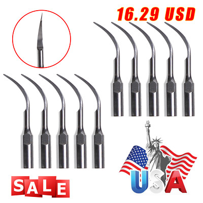 10PC Dental Ultrasonic Scaler Tips Perio Fit Satelec DTE Handpiece PD1 USA-STOCK