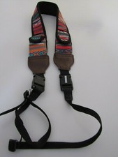 Camera Shoulder Neck Strap USA Gear Multicolored Aztec Print with Film Pockets