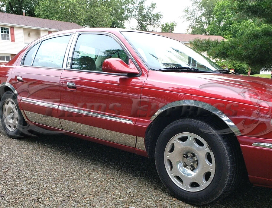 1998-2002 Lincoln Continental 4Dr хромированная качающаяся панель молдинг отделка 6 1/2 дюйма 8 шт BW - Изображение 2 из 4