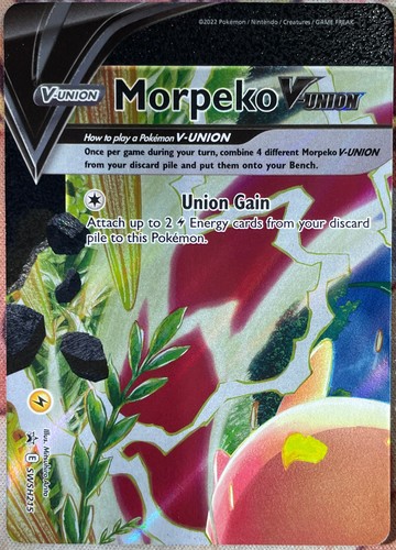 Morpeko V-Union Black Star Promo - SWSH215 - Sword & Shield Pokemon 2022