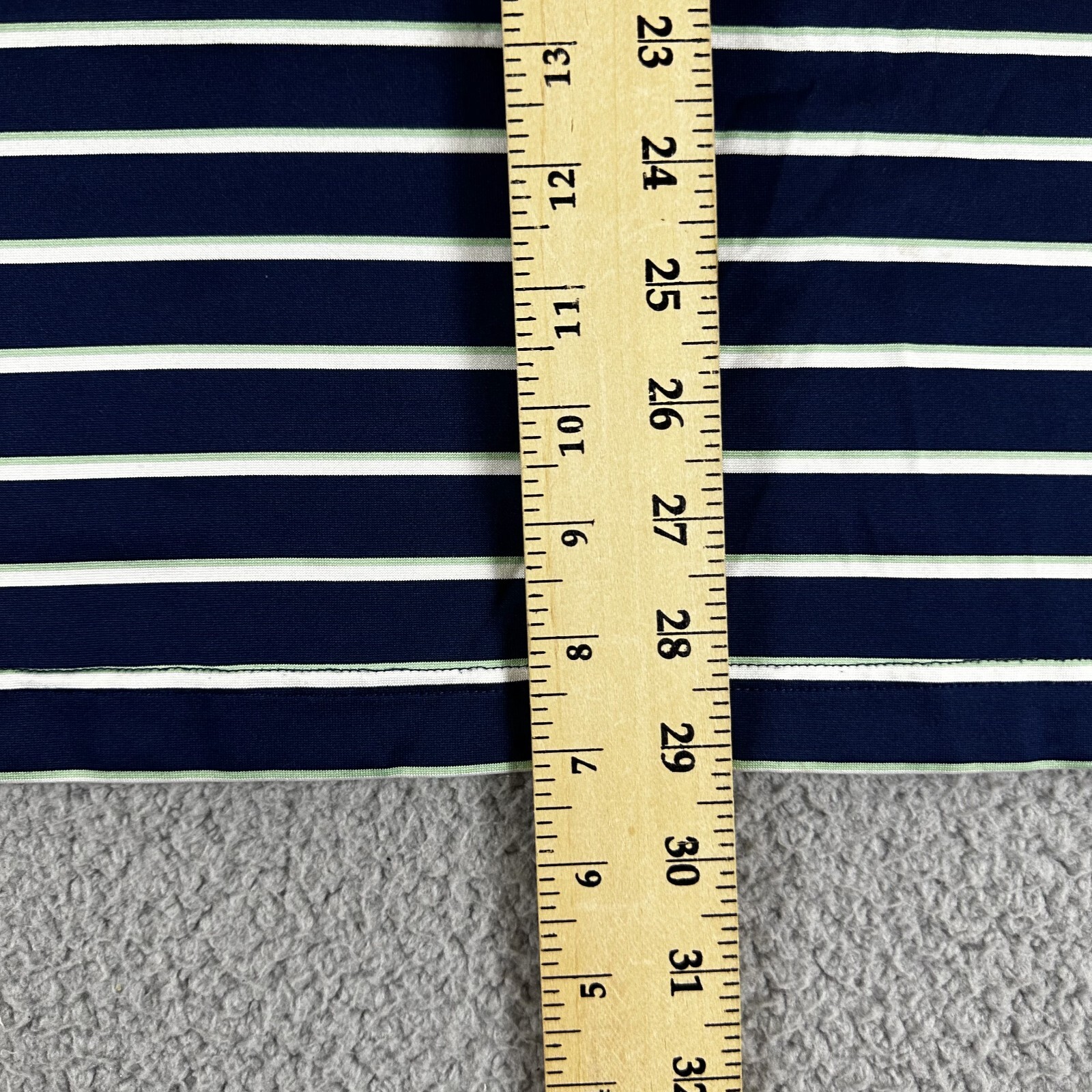 Under Armour Polo Shirt Mens Extra Large Blue Striped Green Short Sleeve Golf thumbnail 7