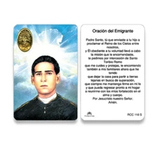 Santo Toribio Romo - Oracion del Emigrante - Spanish - Plastic stock Holy Card