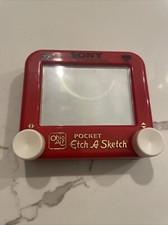 Vintage Red Pocket Etch A Sketch Mini Travel Size Ohio Art