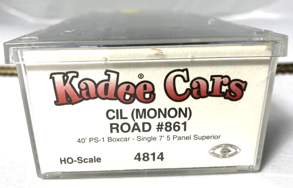 Kadee Cars Ho CIL Rd 40' PS-1 Boxcar Único 7' 5 Panel Superior861 Sellado en Caja Foto 4 de 4