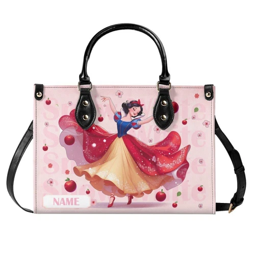 Personalized Snow White Leather Handbag,  Disney Leather Handbag