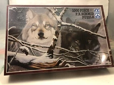 F. X. Schmid Wolf Jigsaw Puzzle 1000 Pc Eyes in the Mist Dan Pierce READ