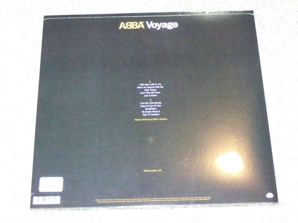 ABBA "VOYAGE" E.U .IMPORT LP PRESSED ON YELLOW VINYL LP IS BRAND NEW - Image 2 of 2