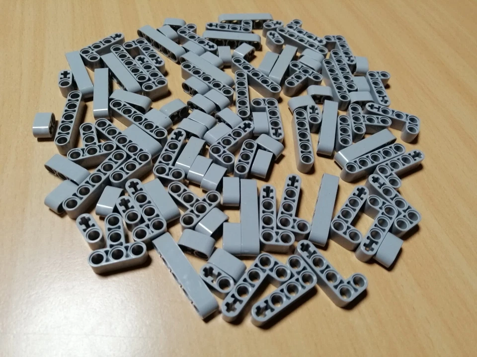 LEGO TECHNIC 100 Stück kleine Liftarme hellgrau / Lochstangen Technik - Bild 2 von 4