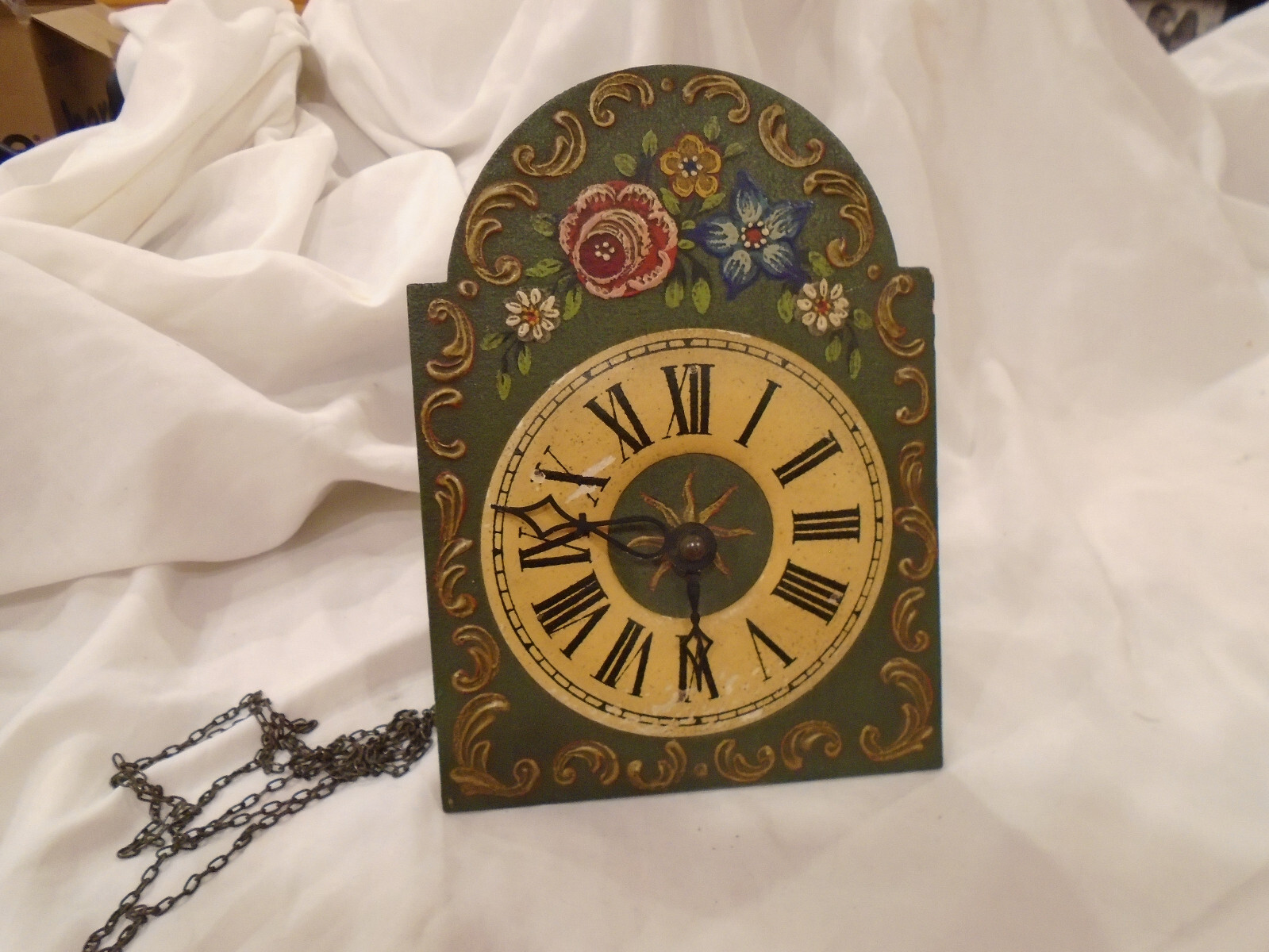 Vintage German Bell strike 30 hr shield wall black forest clock parts