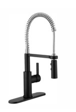 Glacier Bay Pull-Down Kitchen Faucet Coil Spring Neck Stainless/Matte Black