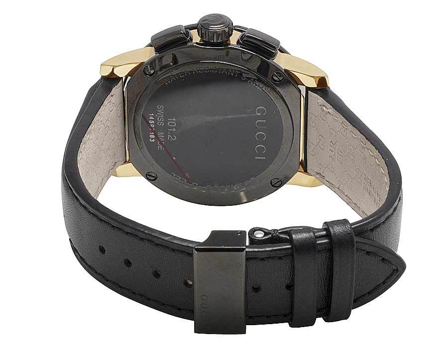 Mens Gucci G-Chrono Gold Black PVD S.Steel 44MM Diamond