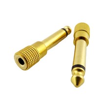 10x Gold Plated 6.35mm 1/4" Mono Male to 3.5mm 1/8" Female Jack Audio Adapter