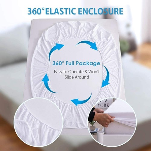 Kylie2 Blue, Reusable Incontinence Waterproof Mattress protector set, Single Bed - Picture 10 of 11