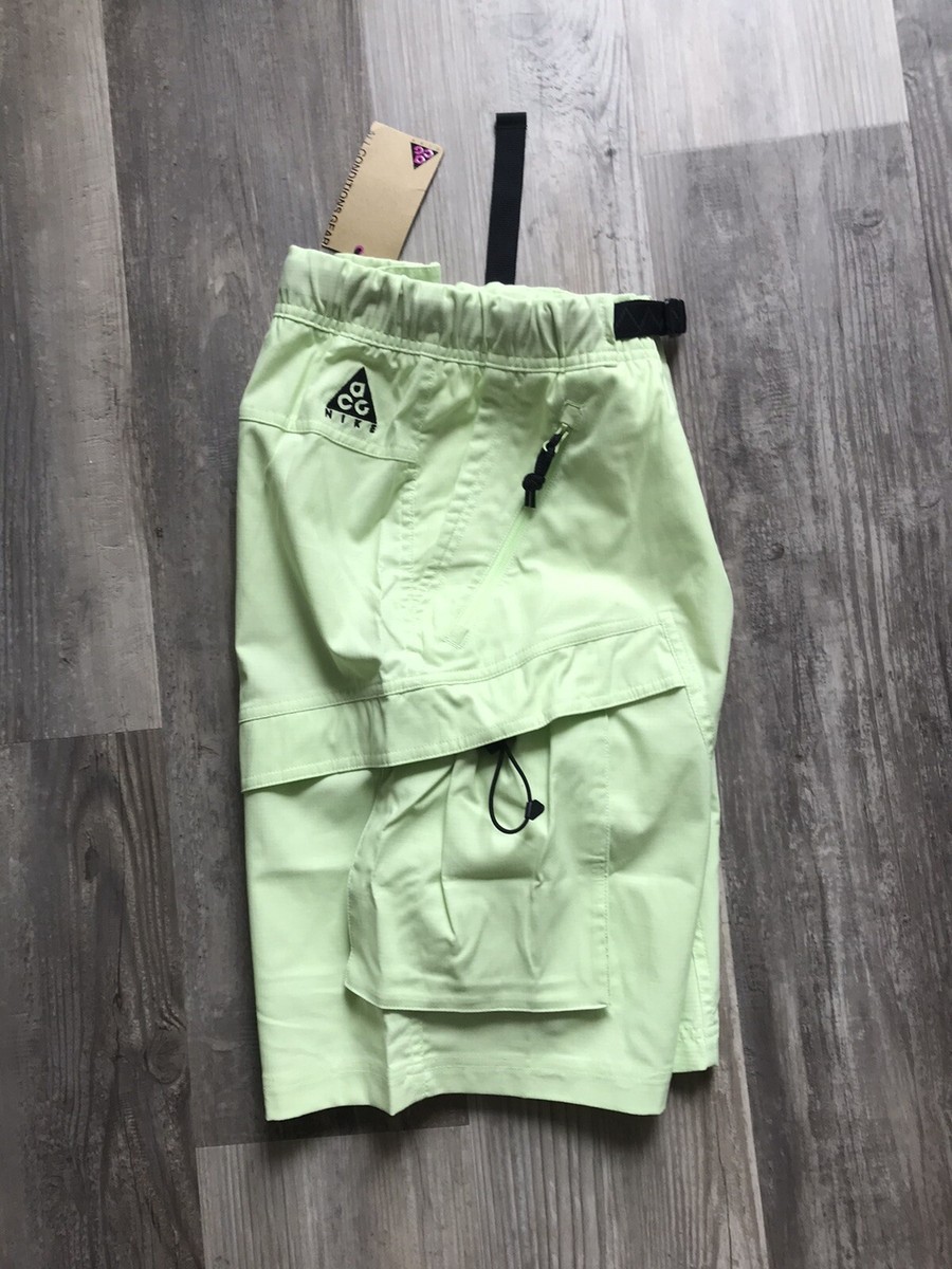NIKE ACG Cargo Men's Shorts Liquid Lime/Black Mens XS BQ3618