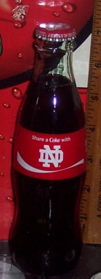COCA COLA SHARE A COKE WITH NOTRE DAME UNIVERSITY 8 OUNCE GLASS COCA COLA BOTTLE